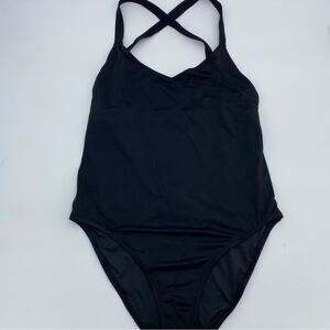 Madewell Swimsuit Women's Medium Second Wave Crisscross One-Piece Classic Black